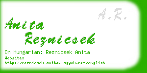 anita reznicsek business card